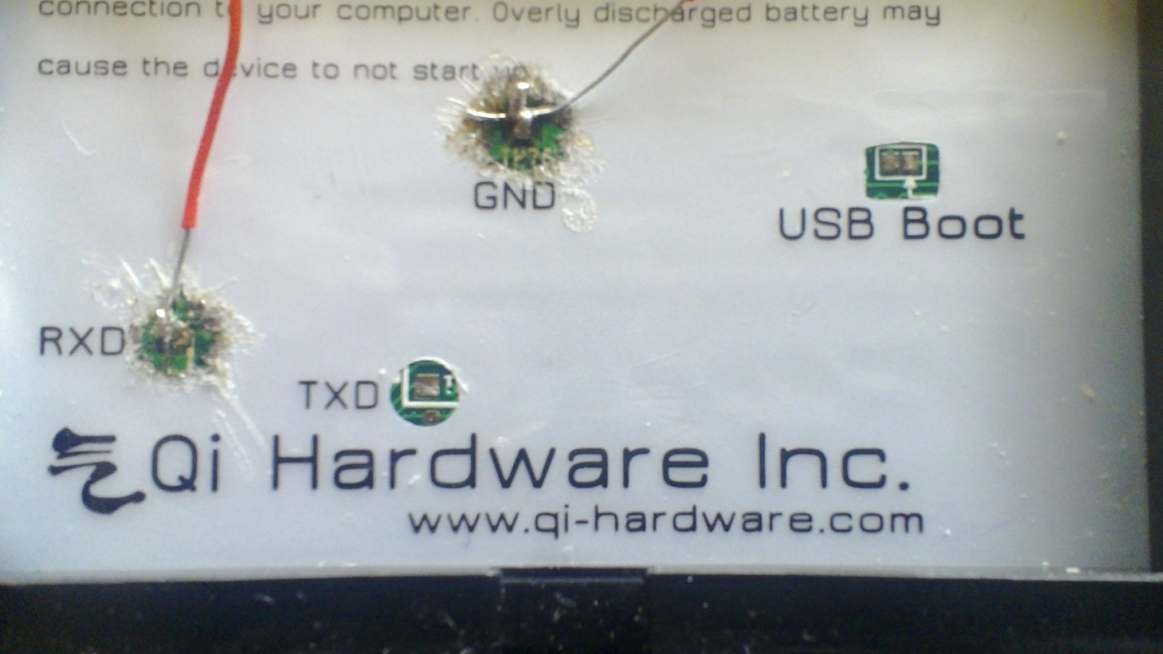 TXD pad is clear of the joint that broke