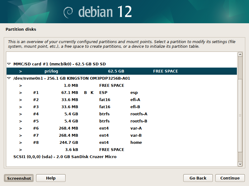Debian 12 installation - Overview 2
