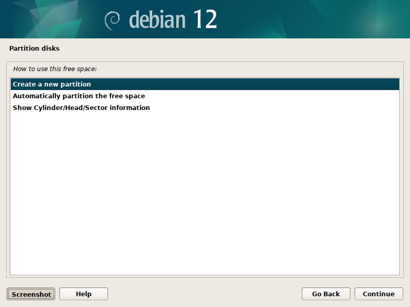 Debian 12 installation - How to use this free space 1