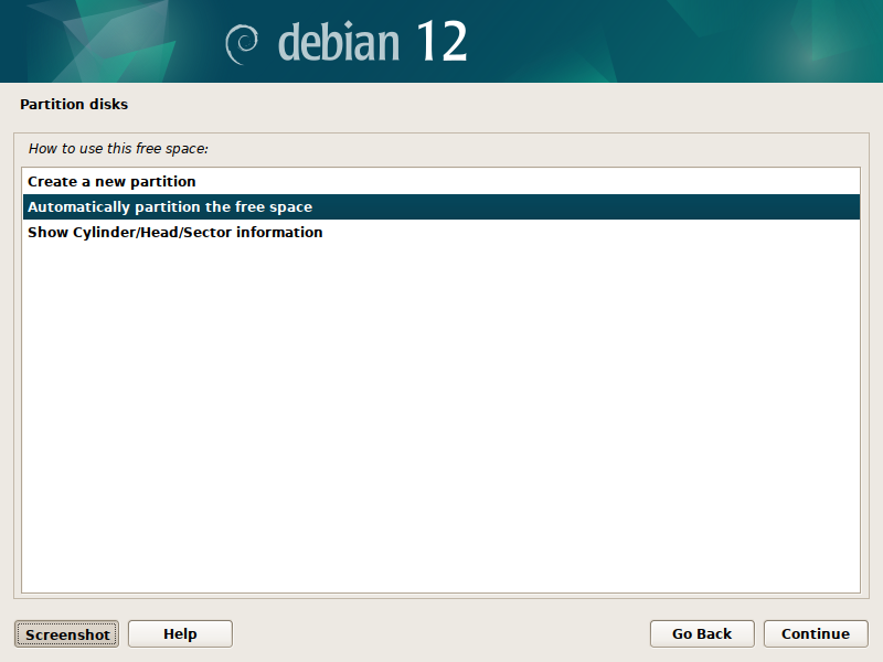 Debian 12 installation - How to use this free space 2