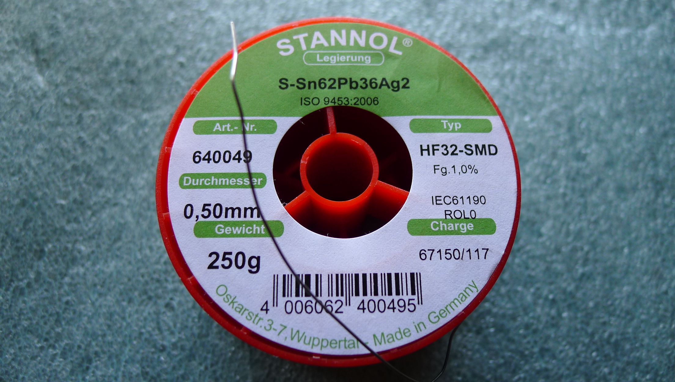Stannol Sn62Pb36Ag2 solder